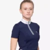 Premier Equine Maria Diamante Show Shirt -Finest Equestrian Supplies maria diamante show shirt navy 3 3 jpg