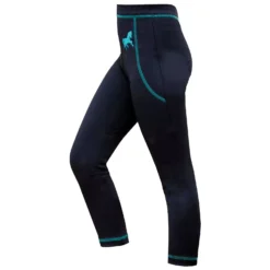 Mark Todd Leggings Kids Navy/Aqua -Finest Equestrian Supplies mark todd leggings kids navy side 4 jpg