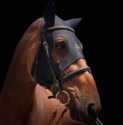 Fenwick Liquid Titanium Mask With Ears - Velcro -Finest Equestrian Supplies maskwithear 1024x1024 2x 1 4 png