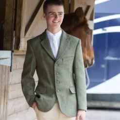 Equetech Boys Claydon Tweed Riding Jacket -Finest Equestrian Supplies mbe boys sq jpg