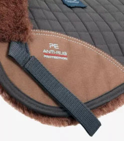 Premier Equine Merino Wool Saddle Pad - Half Pad -Finest Equestrian Supplies merino wool half pad brown brown 5 1 jpg