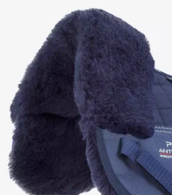Premier Equine Merino Wool Saddle Pad - Half Pad -Finest Equestrian Supplies merino wool half pad navy navy wool 3 1 jpg