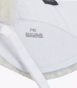 Premier Equine Merino Wool Saddle Pad - Half Pad -Finest Equestrian Supplies merino wool half pad white natural wool 5 1 jpg
