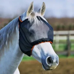 Equilibrium Field Relief Midi Fly Mask (No Ears) -Finest Equestrian Supplies midi no ears black square web 1 1 jpg