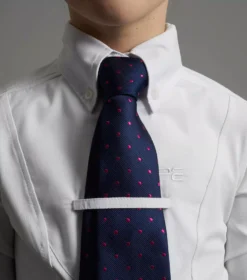 Premier Equine Tessa Girls Long Sleeve Show Shirt -Finest Equestrian Supplies mini tessa long sleeve tie show shirt white 5 3 jpg