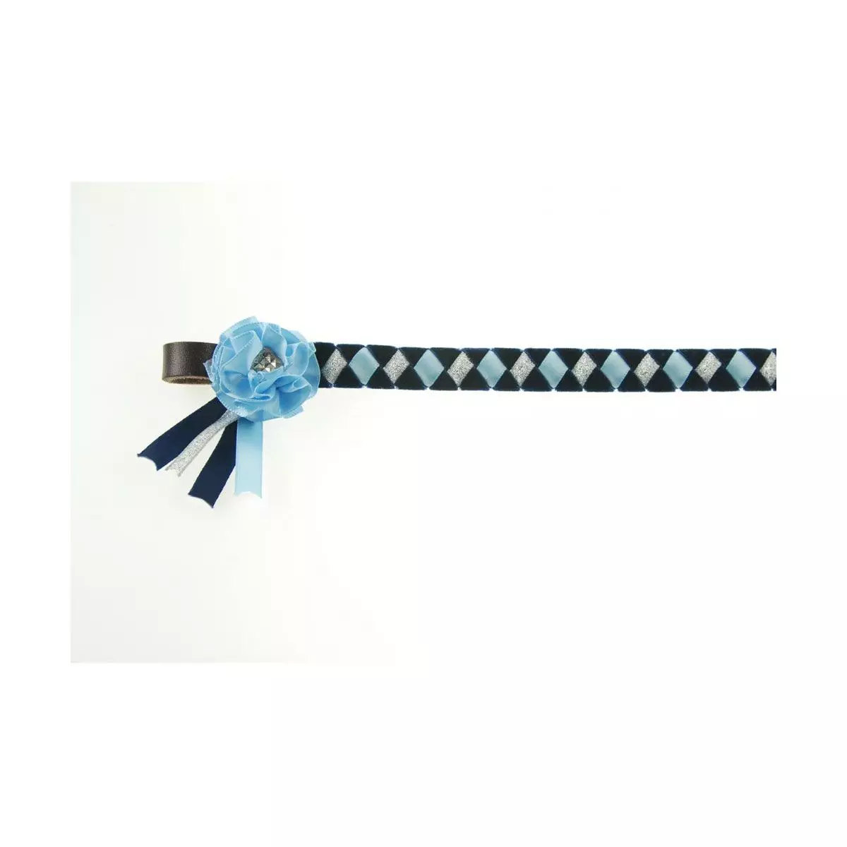 ShowQuest Skipton Browband Navy Pale Blue Silver 3 ShowQuest Skipton Browband Navy Pale Blue Silver