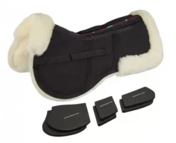 LeMieux Pro-Sorb Lambskin 3 Pocket Half Pad -Finest Equestrian Supplies prosorb 3 pack natural 1 jpg
