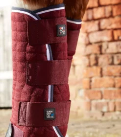 Premier Equine Quick Dry Horse Leg Wraps -Finest Equestrian Supplies quick dry leg wraps burgundy 4 2 jpg