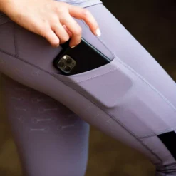Equetech Signature Luxe Riding Tights -Finest Equestrian Supplies slt lv pocket 3 jpg