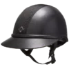Charles Owen SP8 Plus Leather Look Riding Hat -Finest Equestrian Supplies sp8 black leather look 2 1 2 png