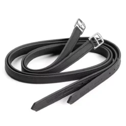 Equipe Emporio Non Stretch Stirrup Leathers ST06 -Finest Equestrian Supplies st06 stirrupleathers blk 1 jpg