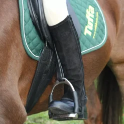 Tuffa Suede Half Chaps Adults -Finest Equestrian Supplies suede half chaps black 3 2 10 jpg