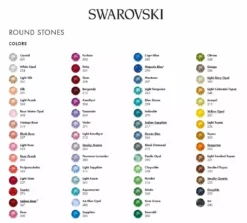 Henry James Custom Swarovski Giant Crystal Curved Browband -Finest Equestrian Supplies swarovski round stones color chart 2020 1029x 6 jpg