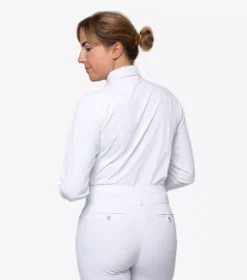 Premier Equine Tessa Long Sleeve Riding Shirt -Finest Equestrian Supplies tessa ladies long sleeve tie shirt white 3 1 1 jpg