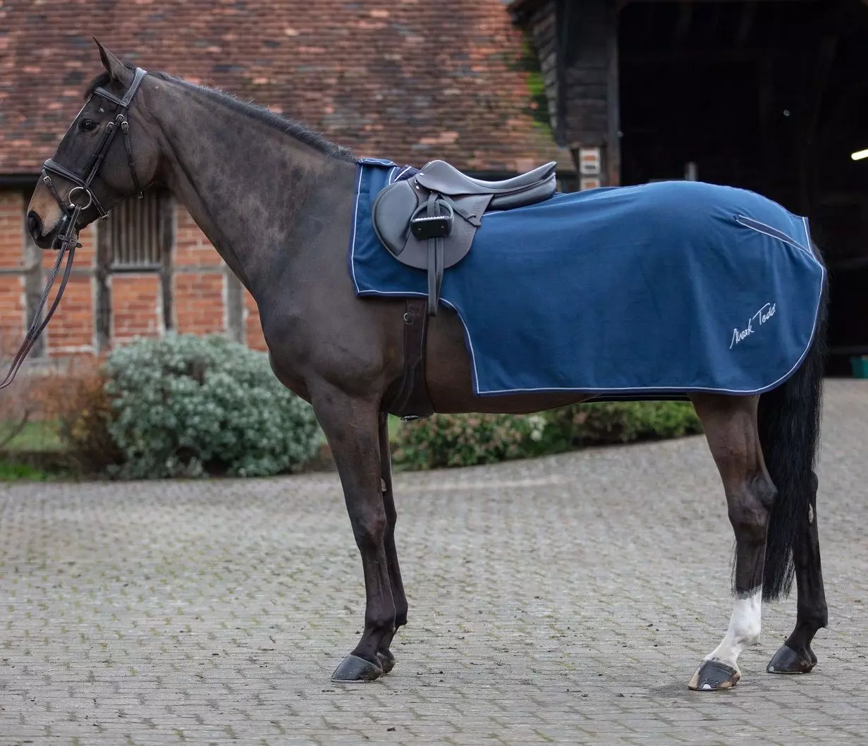 Mark Todd Fleece Exercise Sheet Navy/White 3 Mark Todd Fleece Exercise Sheet Navy/White