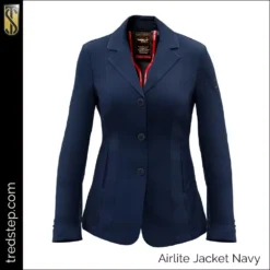 Tredstep Airlite Jacket -Finest Equestrian Supplies tredstep airlite navyfront 1 2 jpg