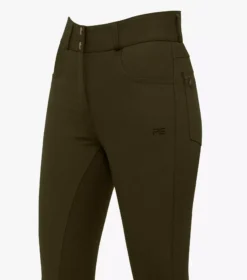 Premier Equine Virtue Ladies Full Seat Gel Riding Breeches -Finest Equestrian Supplies virtue ladies breeches olive 2 3 jpg