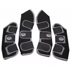 Weatherbeeta Wide Tab Long Travel Boots -Finest Equestrian Supplies weatherbeeta travel boots in black silver b jpg