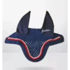 John Whitaker Fly Veil With Metallic Piping -Finest Equestrian Supplies whitaker fly viel with metallic piping navy jpg